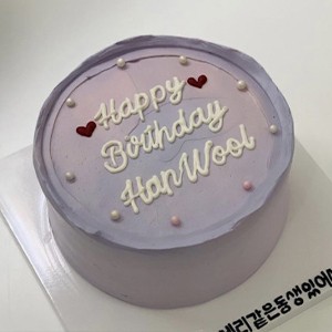 롤앤커피 레터링케이크