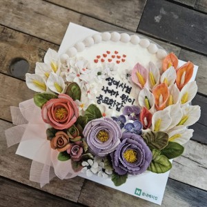 꽃다발케이크